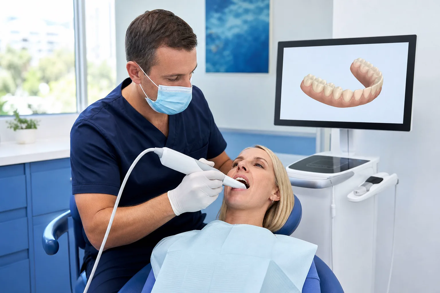 Digital intraoral scan used to plan clear aligner treatment